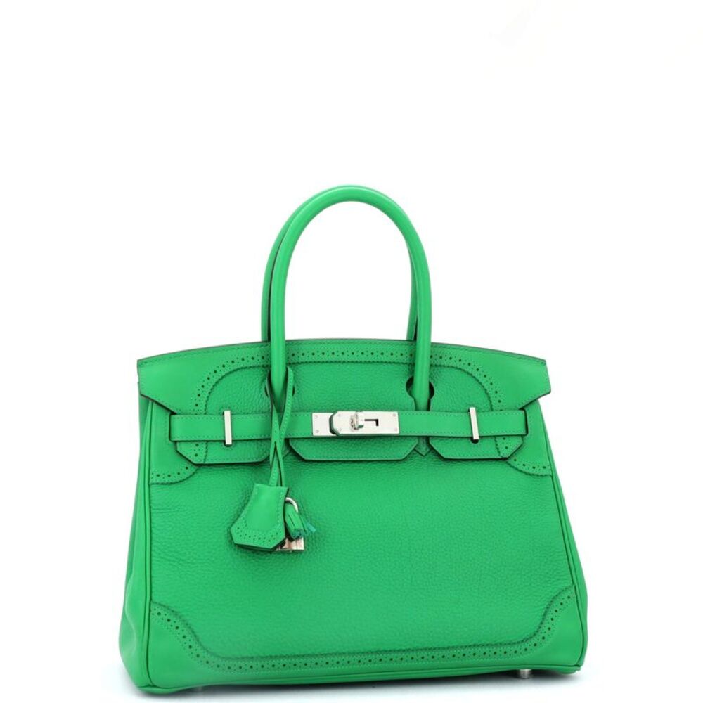 Hermes Birkin Ghillies Bag Bamboo Togo and Swift with Palladium Hardware 30 - Picture 2 of 8